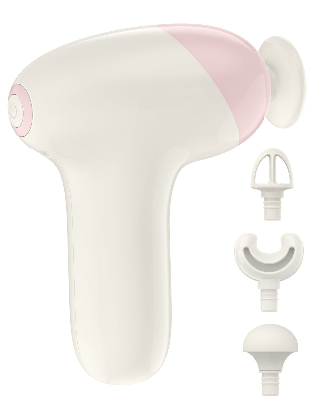 Massage Gun, Deep Tissue Percussion Muscle Massager Handheld Cordless Back Massager with 5 Speeds and 4 Heads(Pink) wm