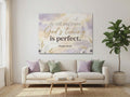 Be Still and Know God’s Timing is Perfect Wall Art – Psalm 46:10 Christian Canvas Print, Faith Encouragement Wall Decor