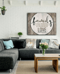 Bedroom Wall Art: Family Love Saying (Wood Frame Ready To Hang)