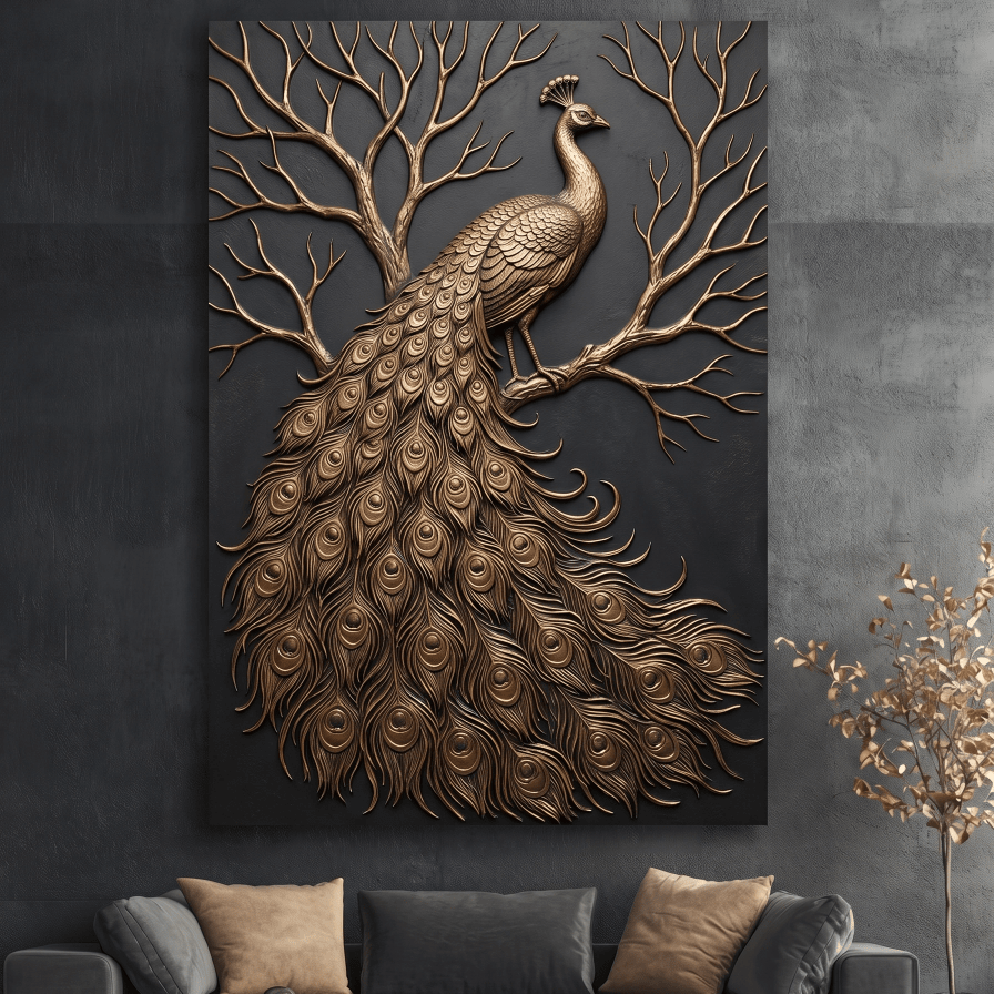Black and Gold Wild Animals Wall Art – Luxury Canvas Wall Decor