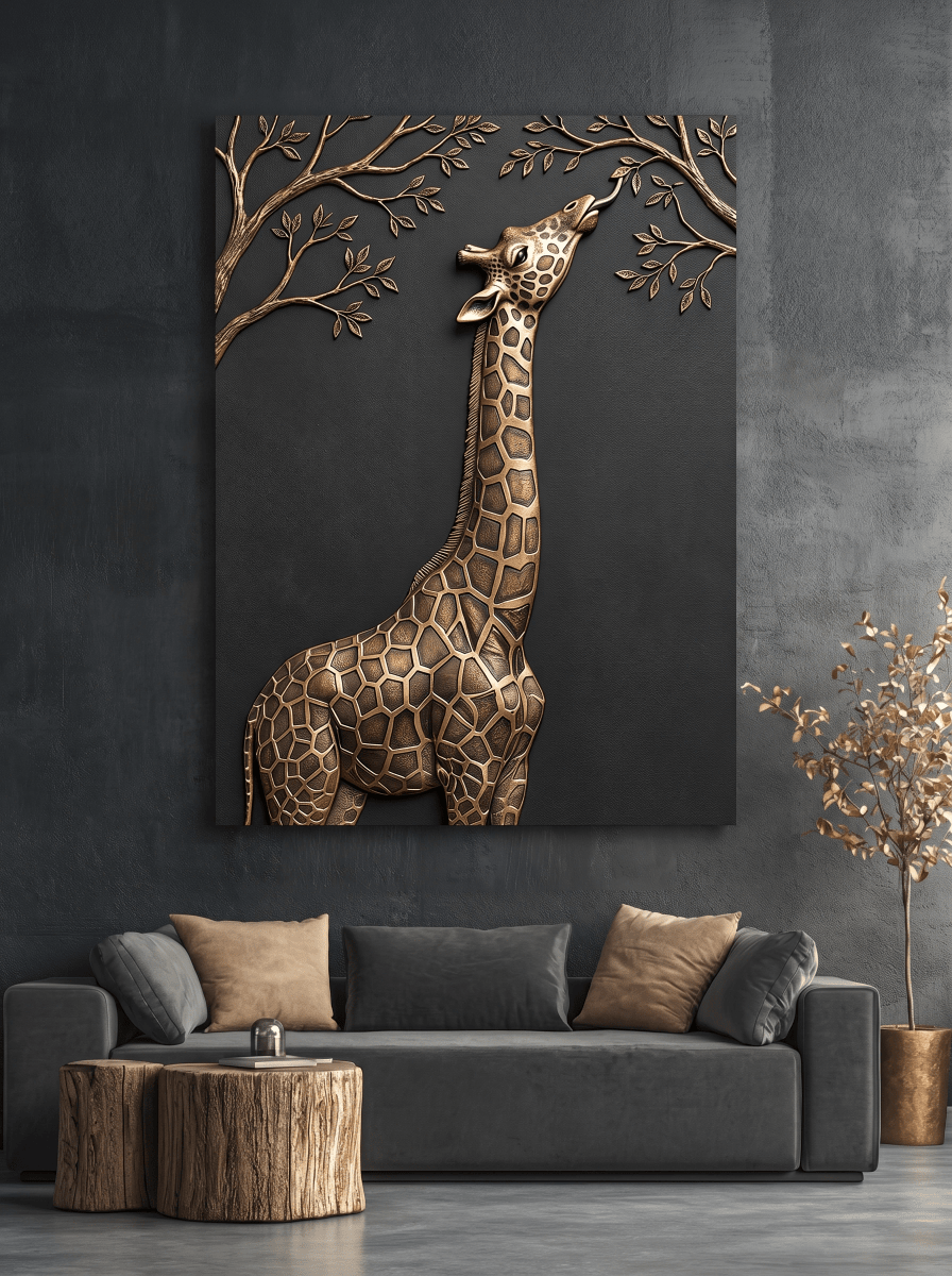 Black and Gold Wild Animals Wall Art – Luxury Canvas Wall Decor