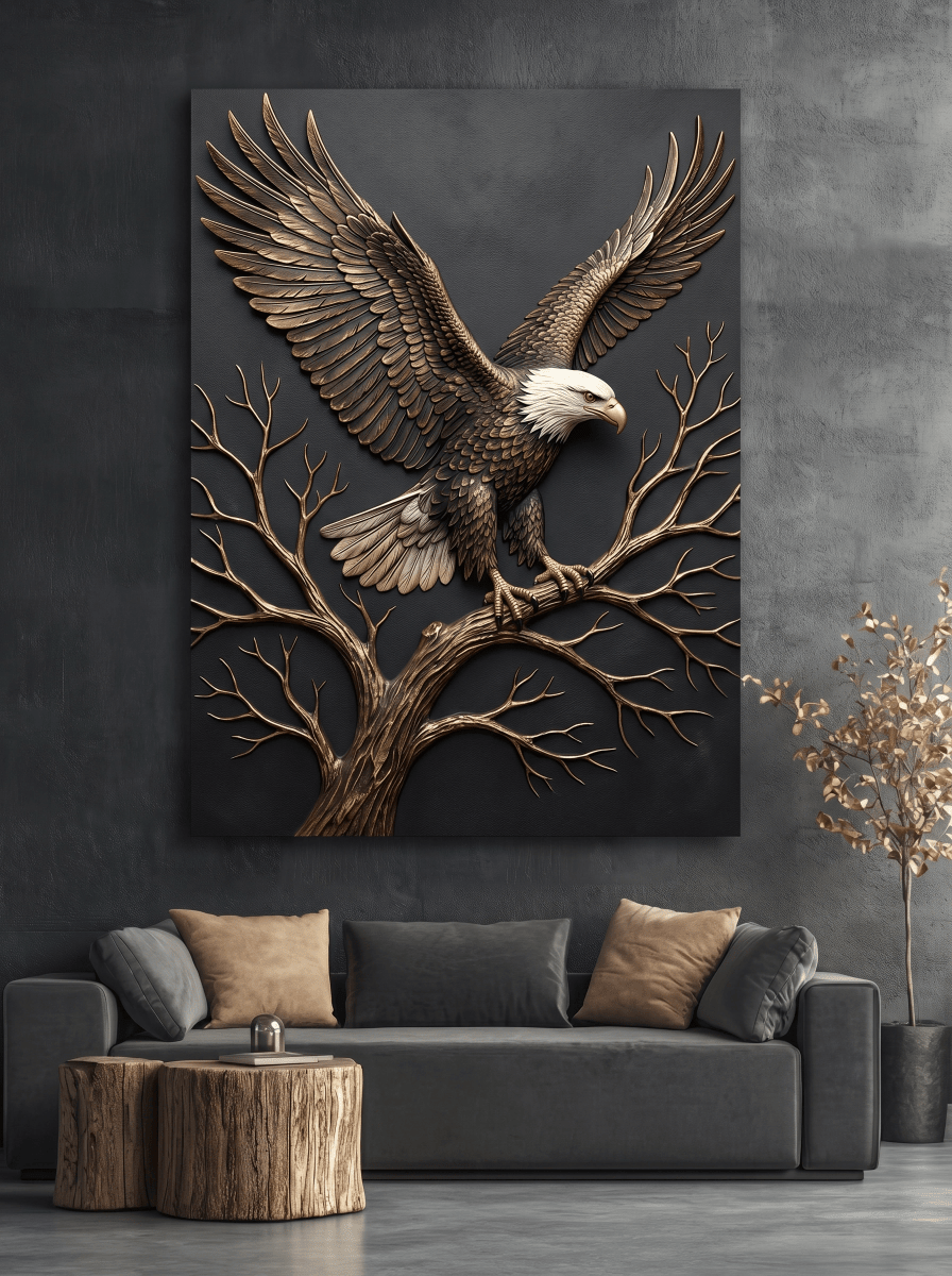Black and Gold Wild Animals Wall Art – Luxury Canvas Wall Decor
