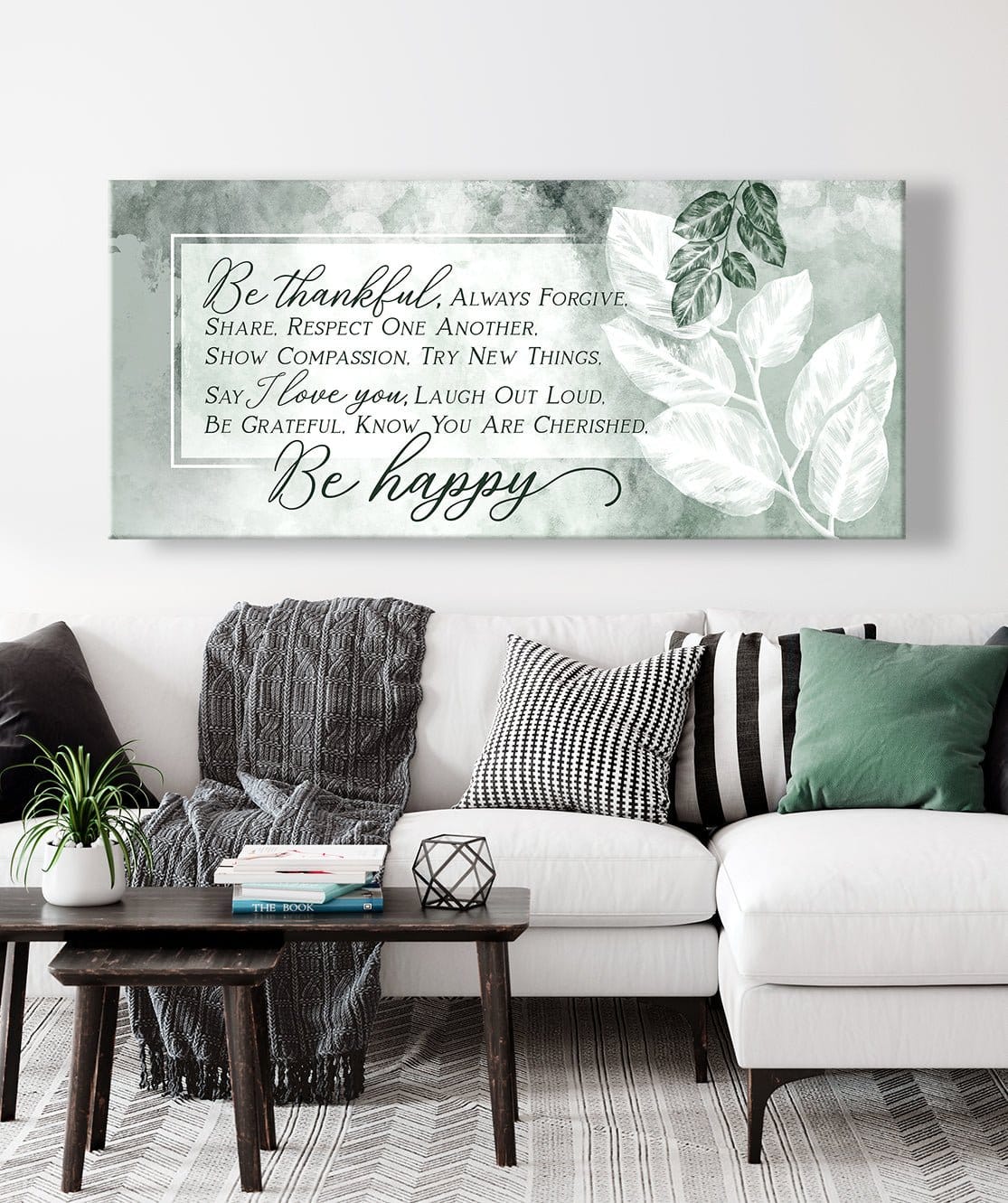 Christian Wall Art: Be Thankful Always Forgive (Wood Frame Ready To Hang)