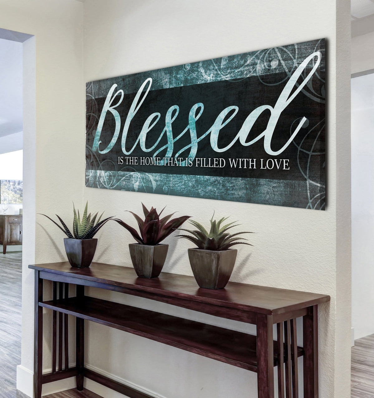 Christian Wall Art: Blessed Is The Home - Religious Housewarming Gift