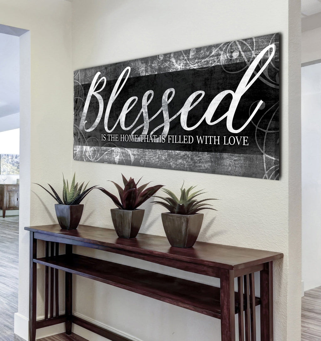 Christian Wall Art: Blessed Is The Home - Religious Housewarming Gift