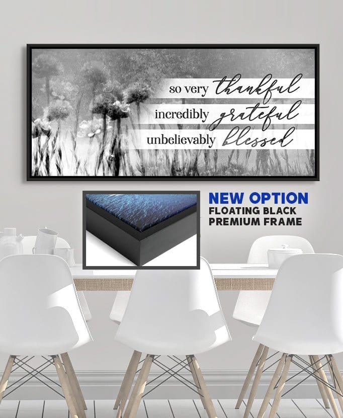Christian Wall Art: So Very Thankful V21 (Wood Frame Ready To Hang)