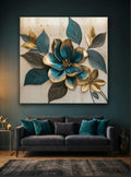 Contemporary Bloom Wall Art – Statement Floral Canvas for Modern Home Décor
