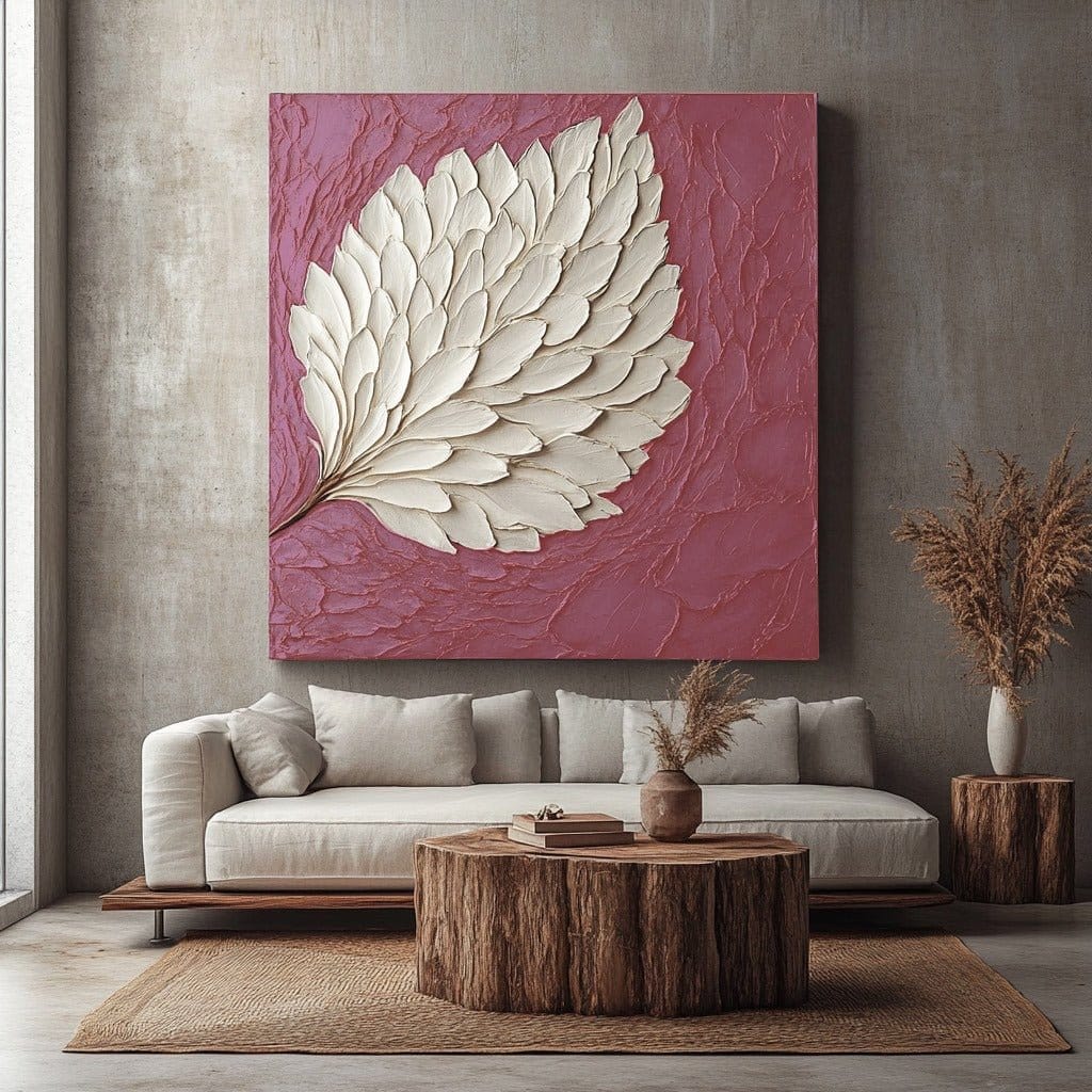 Elegant Leaf Wall Art – Large Modern Canvas for Home and Living Room Decor