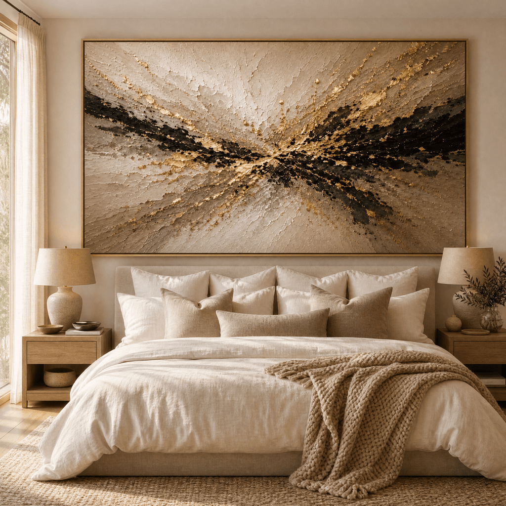 Radiant Burst Wall Art – Hand Painted Atelier Collection