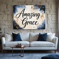 Grace Refined – Elegant Navy and Gold Christian Wall Art for Modern Interiors