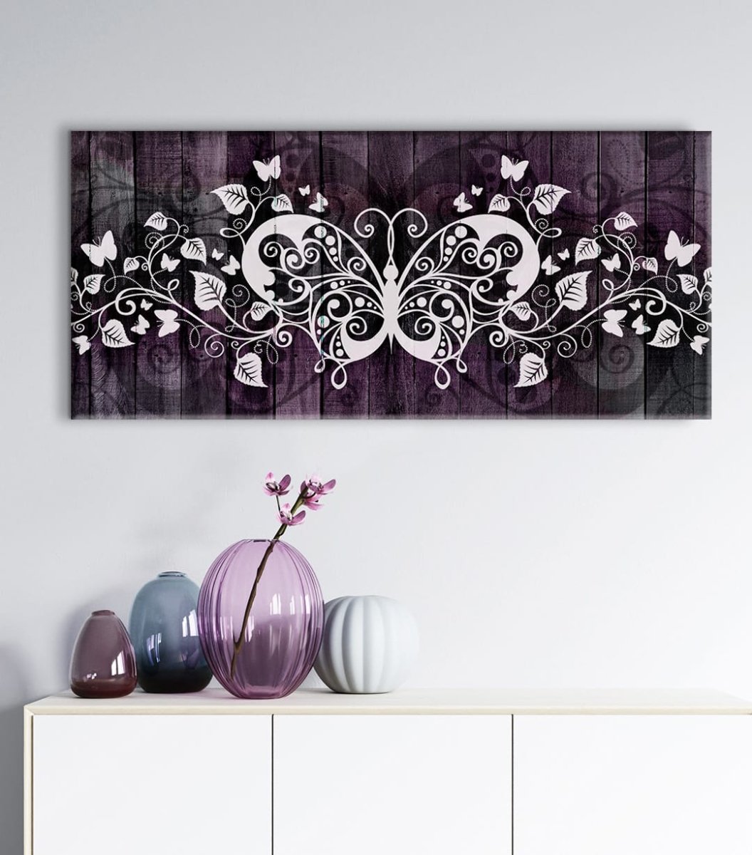 Home Wall Art: Boho Butterfly Mandala V2 (Wood Frame Ready To Hang)