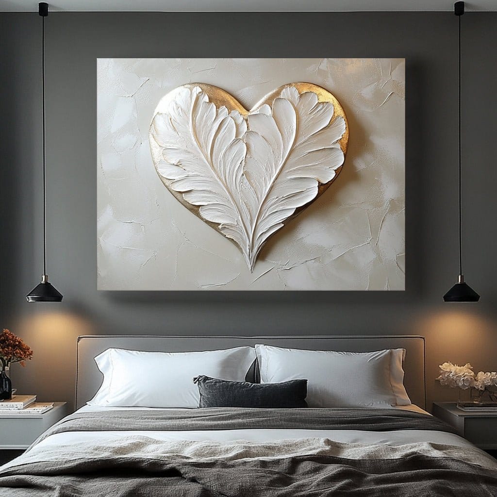 Home Wall Art: Feather Heart