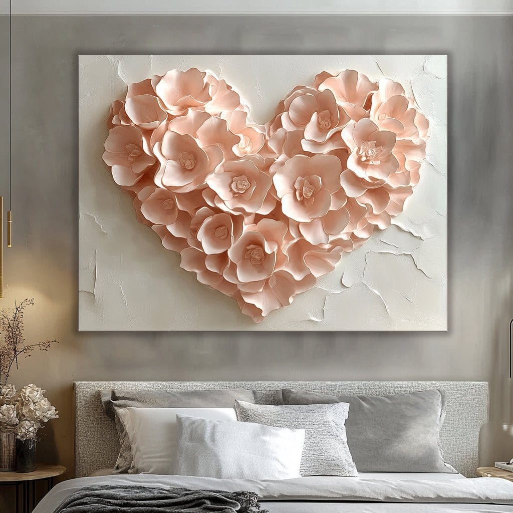 Home Wall Art: Floral Heart Bouquet