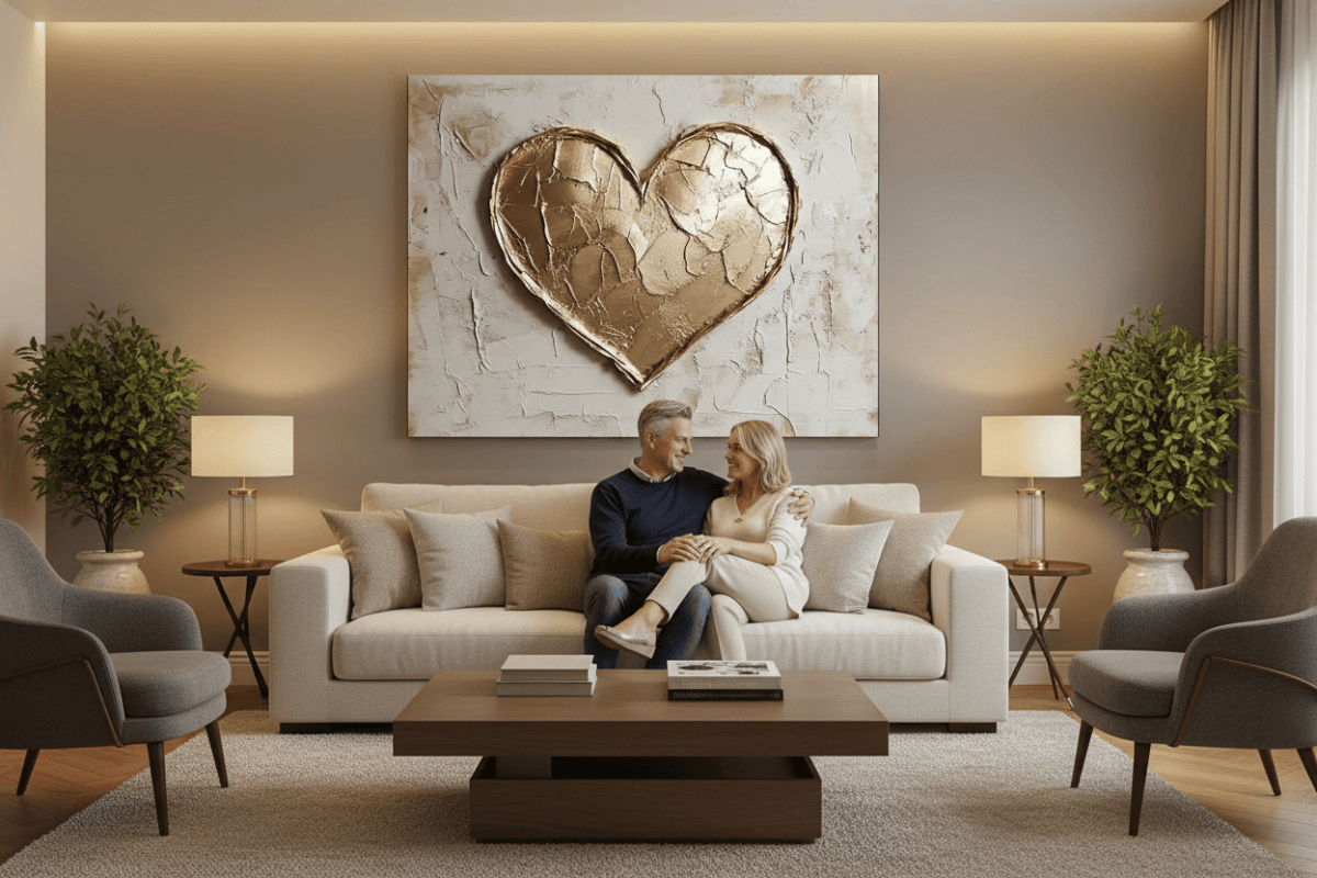 Home Wall Art: Golden Heart
