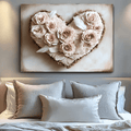Home Wall Art: Golden Heart Bouquet V7
