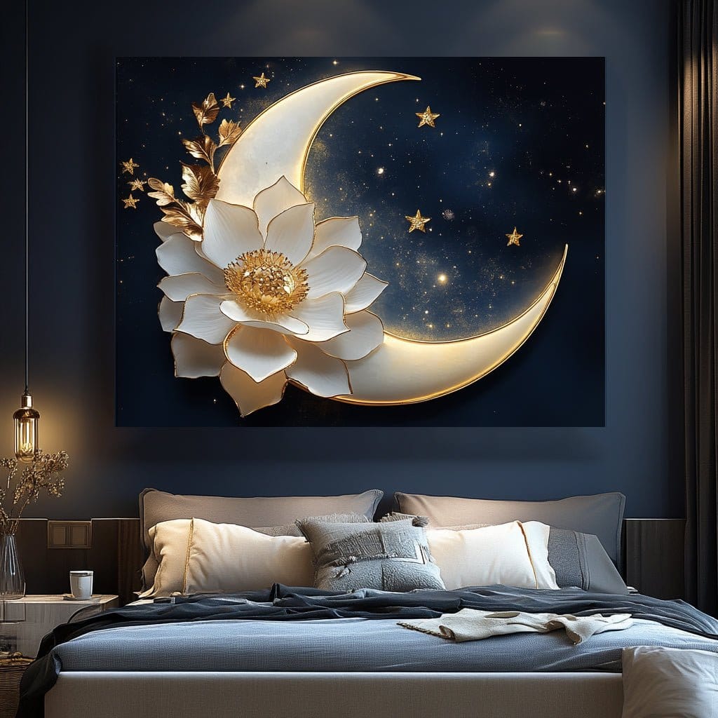 Home Wall Art: Midnight Bloom V5