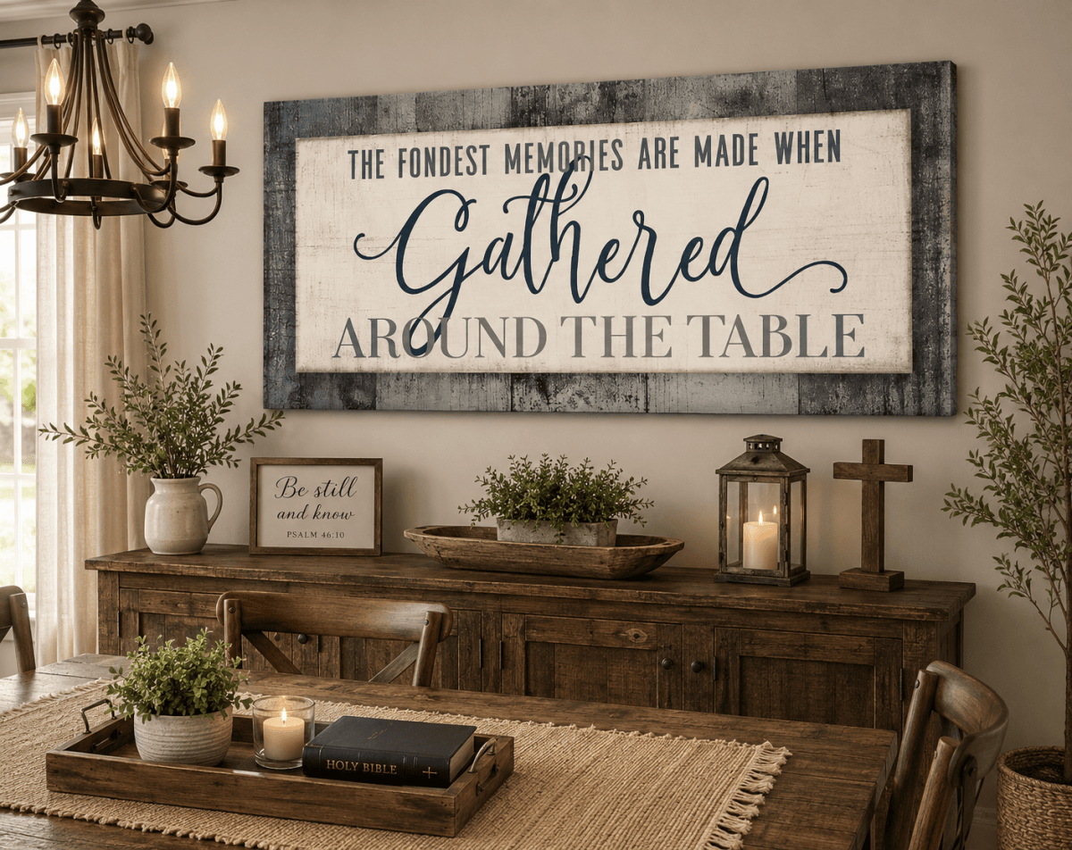 Home Wall Art: The Fondest Memories (Wood Frame Ready To Hang)