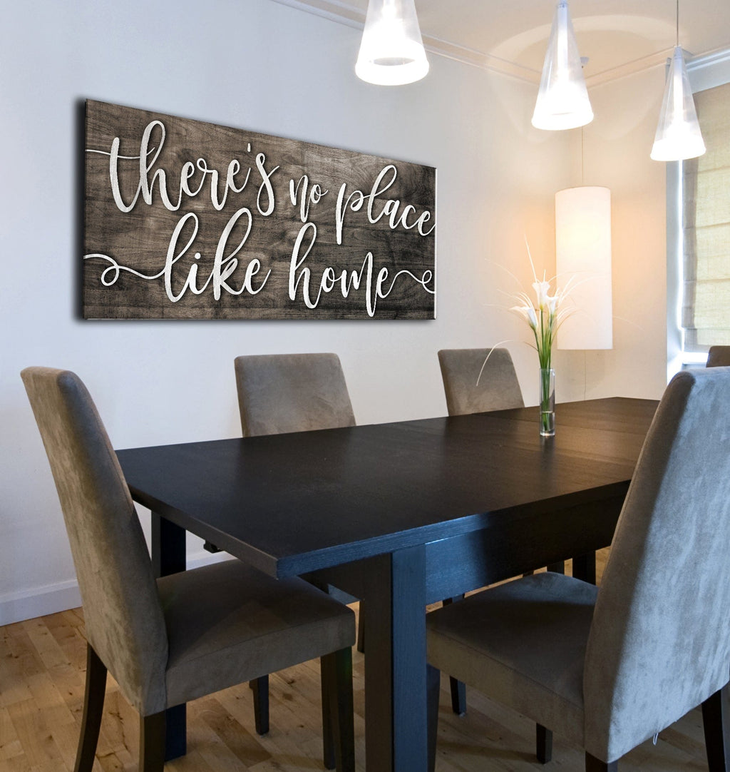 Home Wall Art: There's No Place Like Home V2 (Wood Frame Ready To Hang)