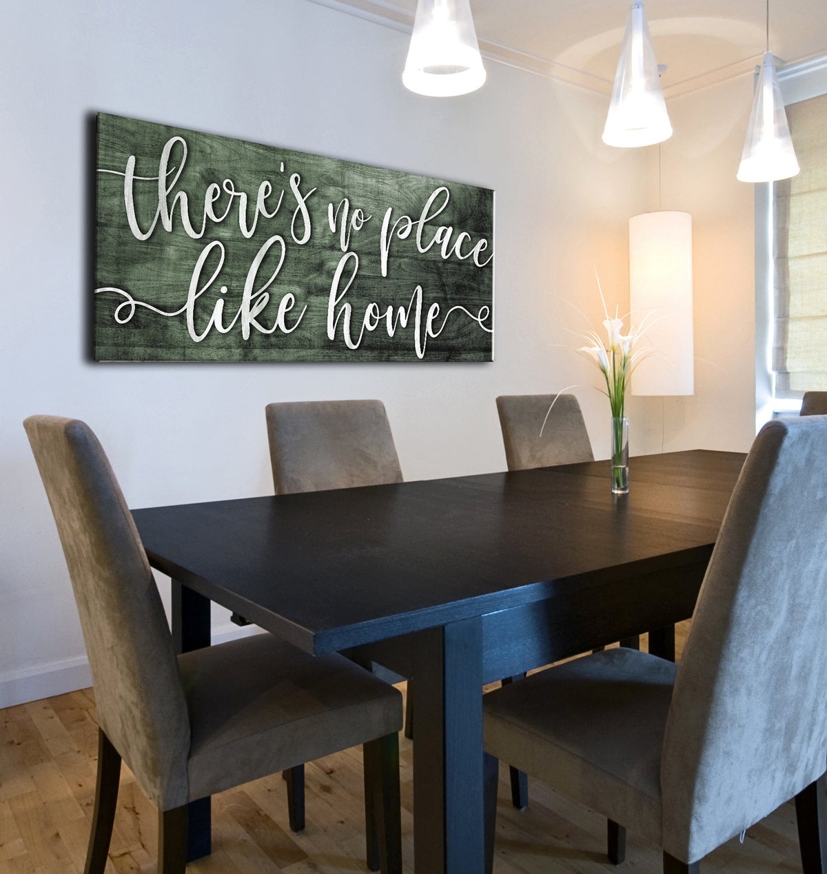 Home Wall Art: There's No Place Like Home V2 (Wood Frame Ready To Hang)