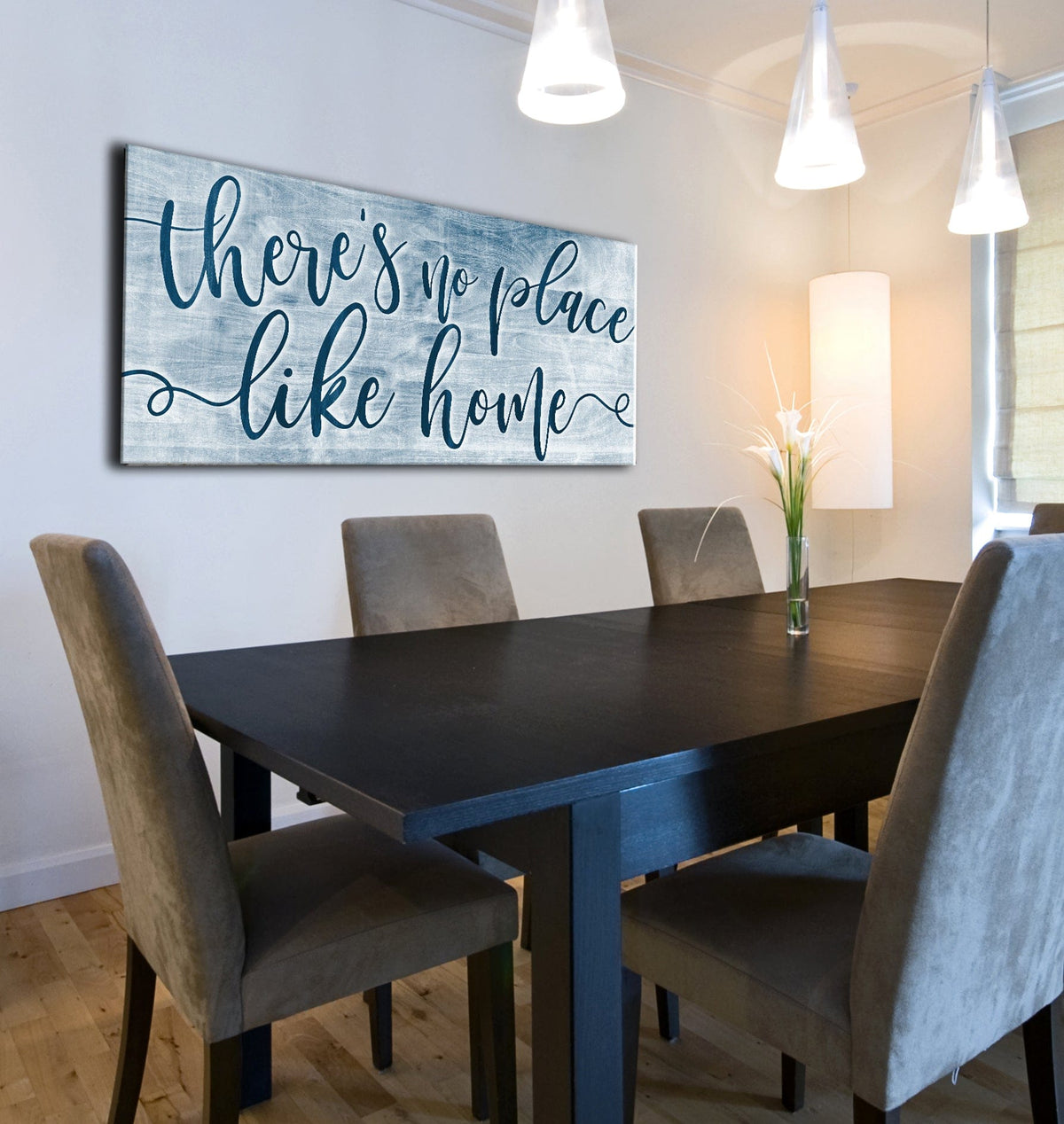 Home Wall Art: There's No Place Like Home V2 (Wood Frame Ready To Hang)