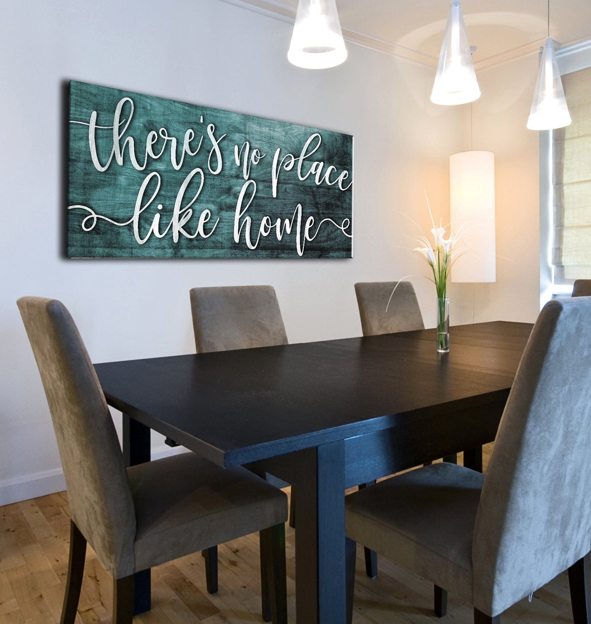 Home Wall Art: There's No Place Like Home V2 (Wood Frame Ready To Hang)