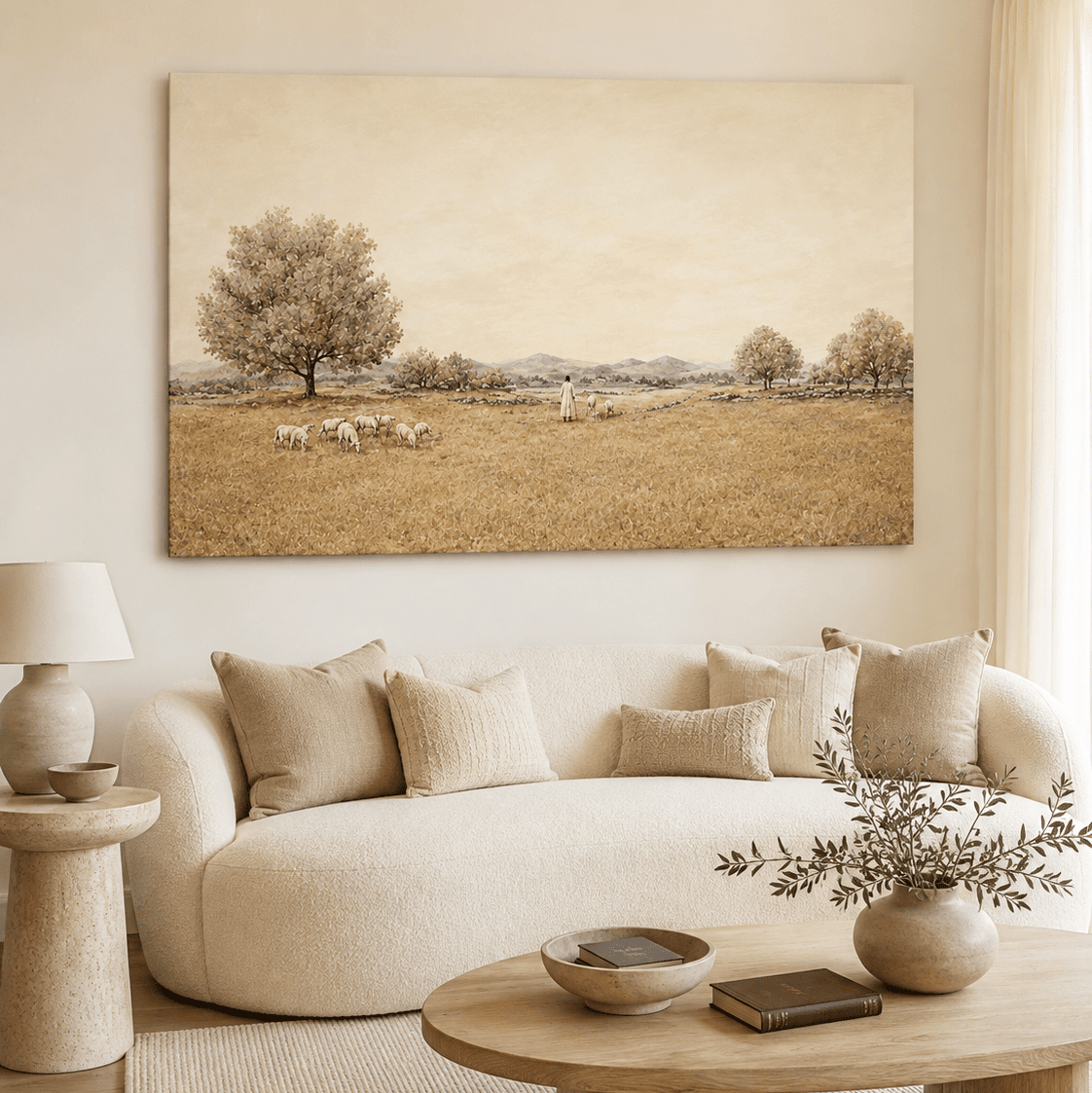 Jesus & Lamb Christian Wall Art - Good Sheppard
