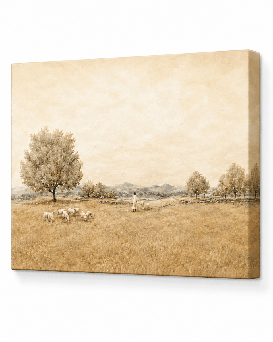 Jesus & Lamb Christian Wall Art - Good Sheppard