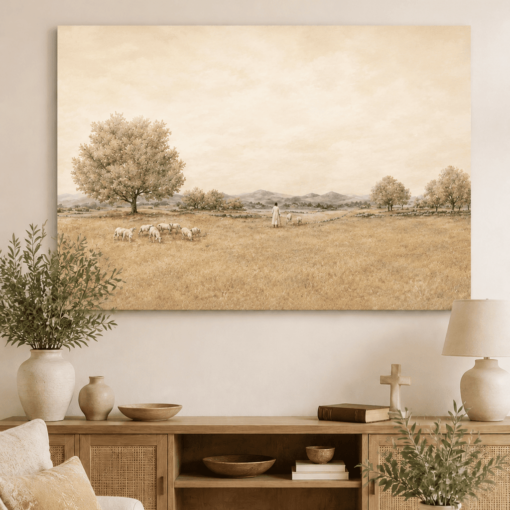 Jesus & Lamb Christian Wall Art - Good Sheppard