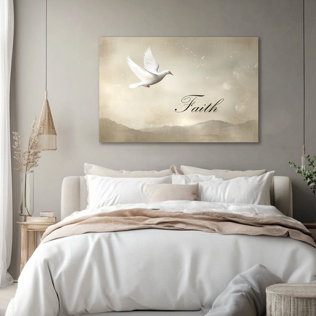 Peaceful Dove of Faith – Elegant Canvas Wall Art
