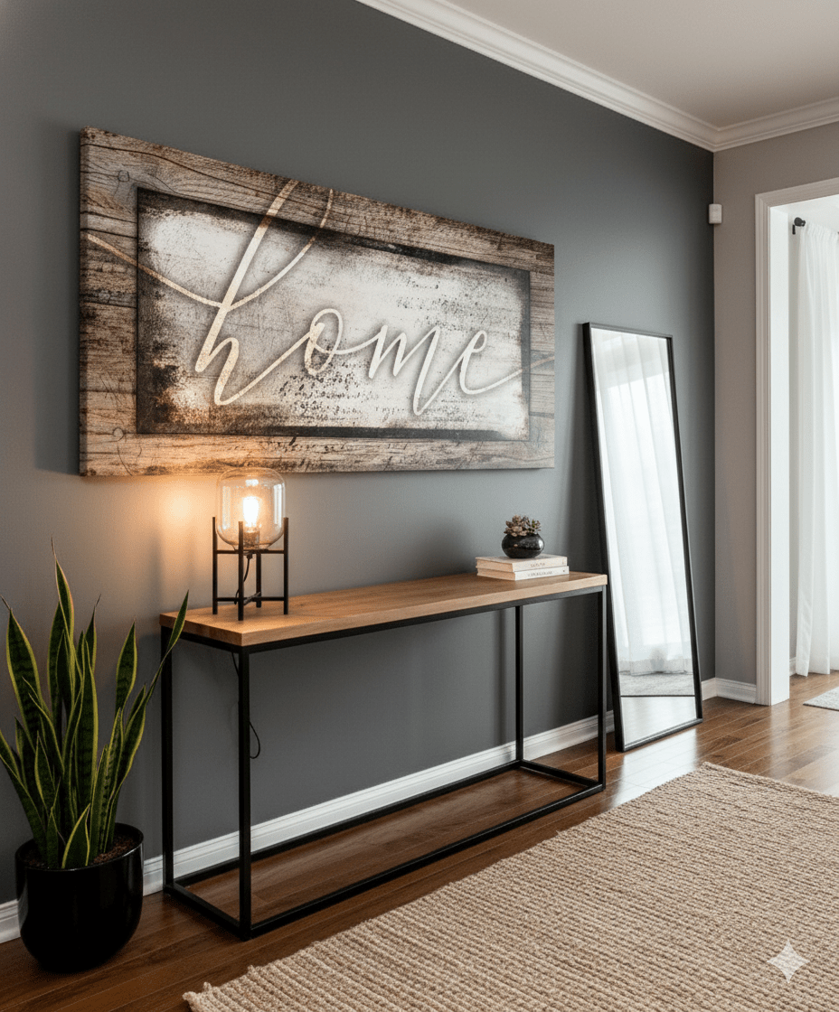 Rustic Home Canvas – Farmhouse Style Wall Decor for Living Room and Kitchen