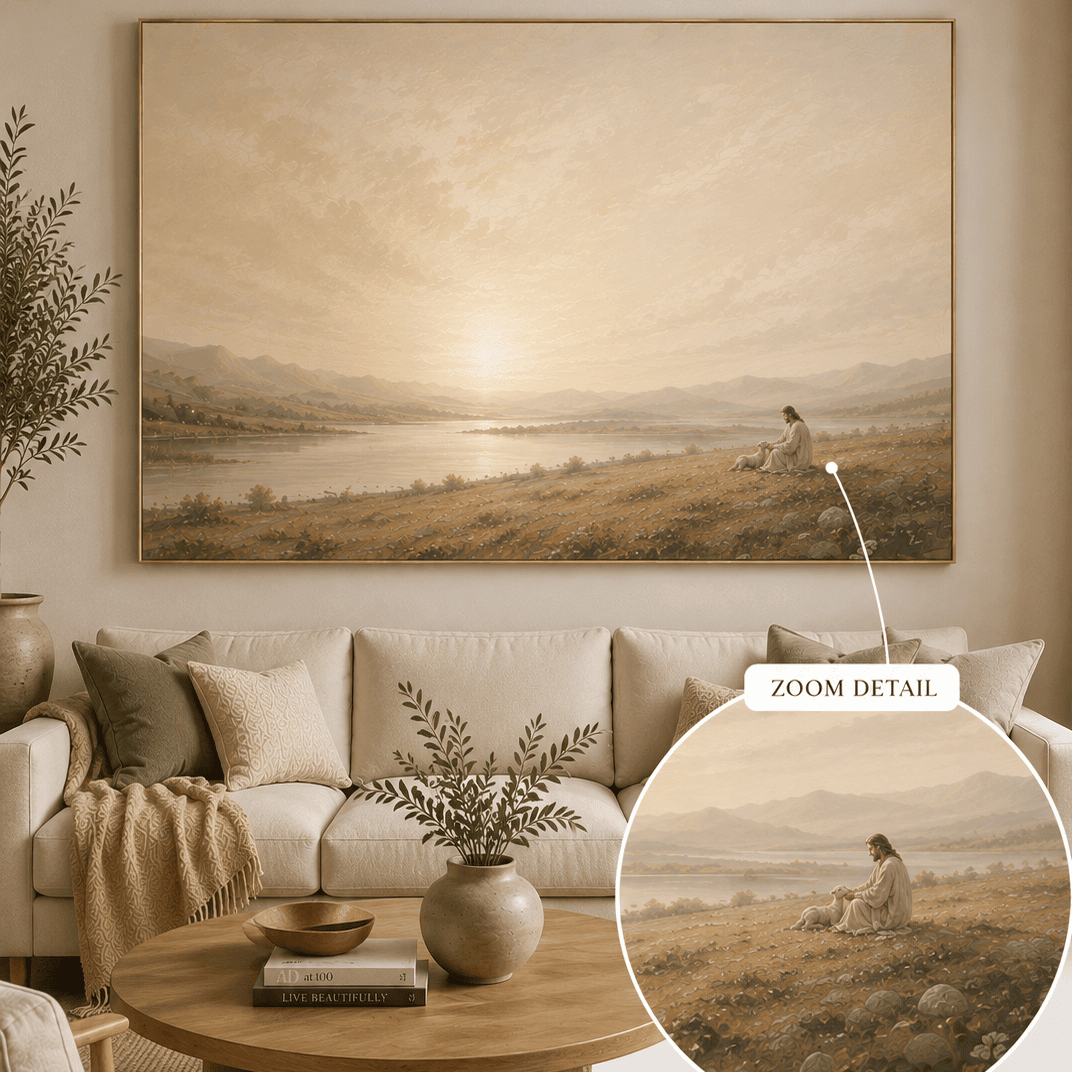 The Good Shepherd – Jesus & Lamb Christian Wall Art