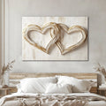 Together in Love – Rustic Heart Canvas Wall Art