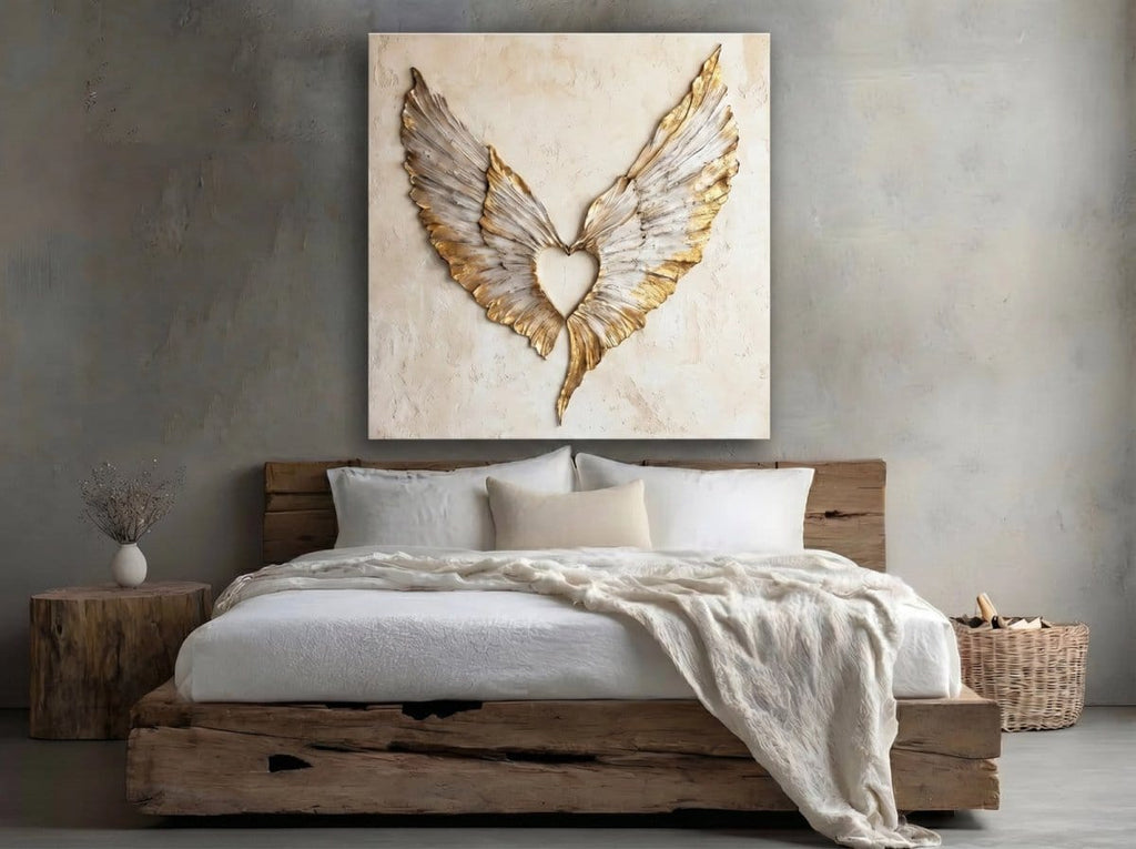 Wings of Love V7 – Angel Wings Wall Art for a Serene & Elegant Home