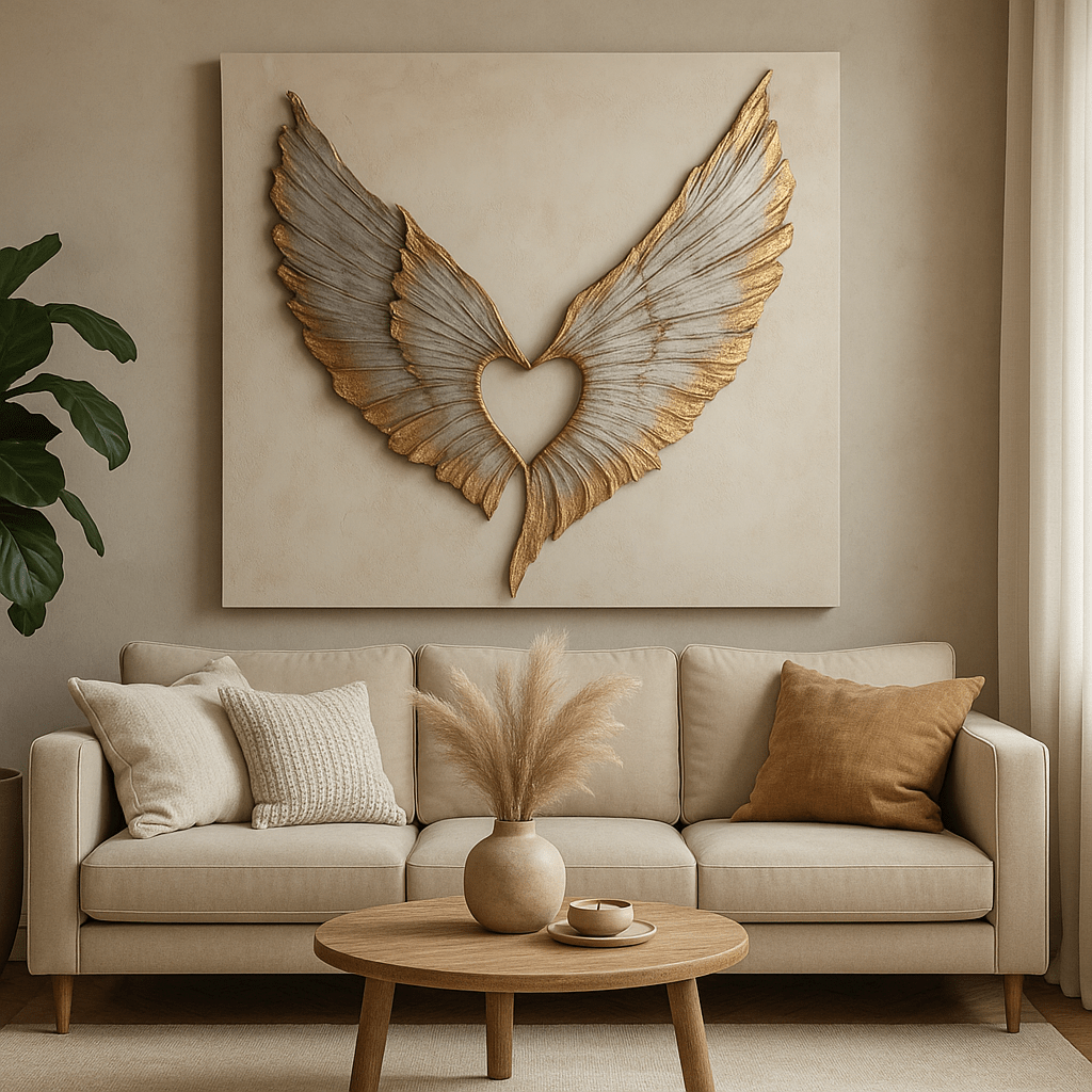 Wings of Love V7 – Angel Wings Wall Art for a Serene & Elegant Home