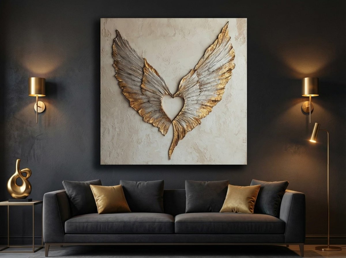Wings of Love V7 – Angel Wings Wall Art for a Serene & Elegant Home